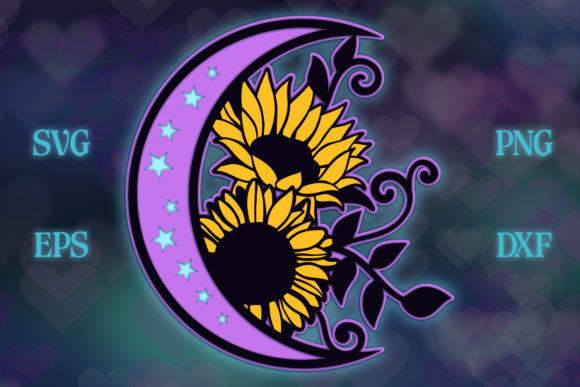 3D Sunflower Moon 3 SVG Layers: A Strategic Design for Creative and Practical Use