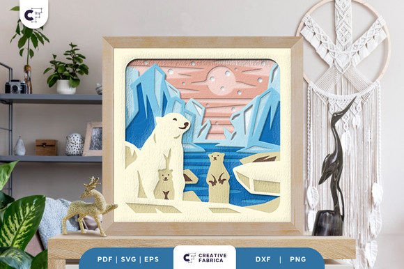 Bear Family in the Wild 3D Shadow Box: A Creative Craft for All Skill Levels