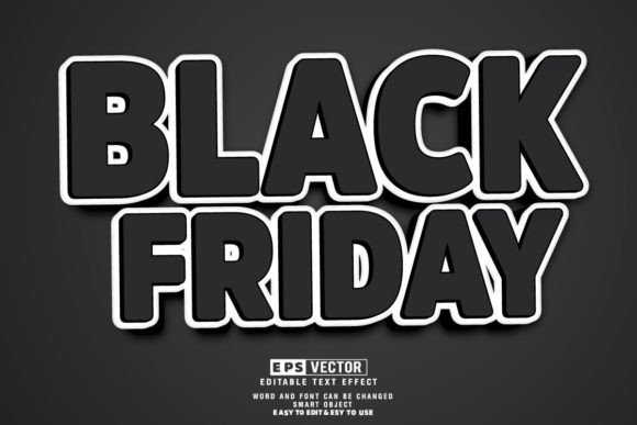 Black Friday 3D Editable Text Effect Vec: A Versatile Design Tool for Creative Professionals
