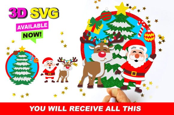 Christmas Party Topper Santa 3D SVG: A Creative and Practical Choice for Holiday Decor