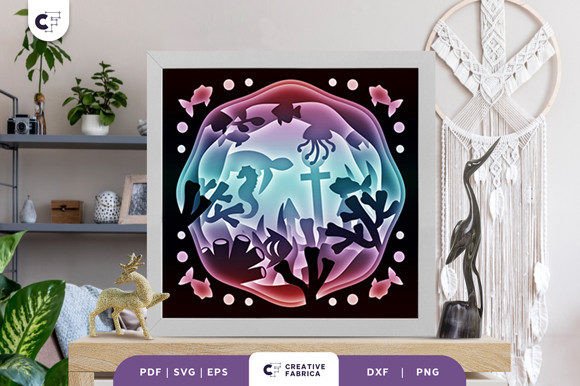Colorful Fish Underwater 3D Shadow Box: A Creative and Versatile Art Project