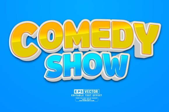 Comedy Show 3d Editable Effect Vector