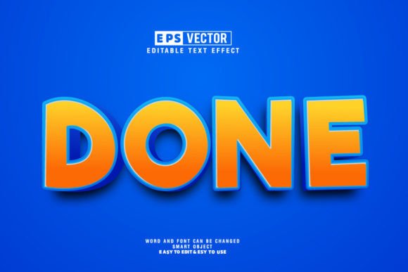 Done 3D Editable Text Effect Vector: A Versatile Tool for Designers