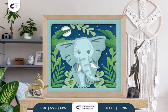 Elephant 3D Shadow Box Paper Cut SVG: A Creative Craft for Every Enthusiast