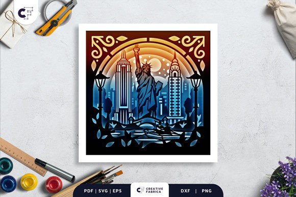 Explore the Beauty of New York City Landmark 3D Shadow Box