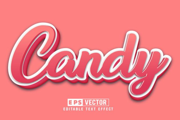 Exploring the Versatility of Candy 3D Editable Text Effect Vector