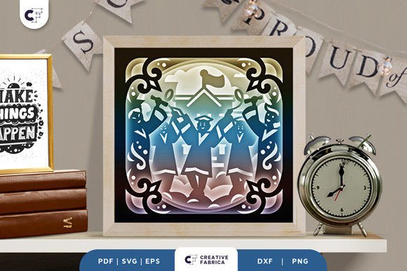 Graduation Day Celebration 3D Papercut