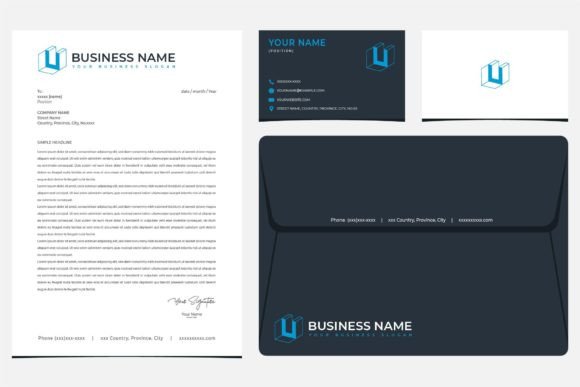 Letter U Logo with 3D Optical Illusion