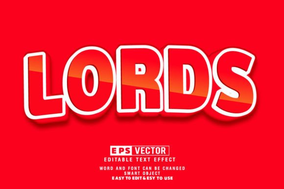Lords 3D Editable Text Effect Vector: A Versatile Tool for Designers
