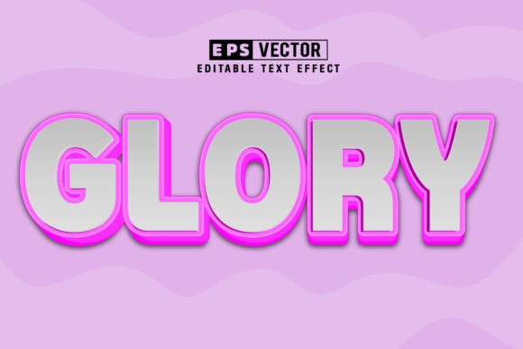 Mastering 3D Text Design: The Power of Glory 3D Editable Text Effect Vector