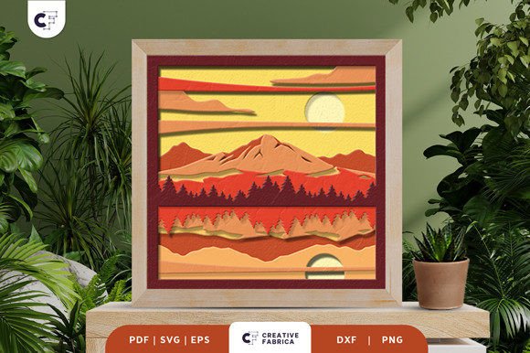 Mountain Sunset 3D Layered Paper Cut: A Strategic Craft for Creative Expression