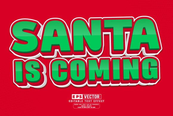 Santa is Coming 3D Editable Text Effect: A Versatile Design Tool for All
