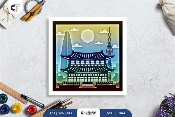 Seoul South Korea 3D Shadow Box