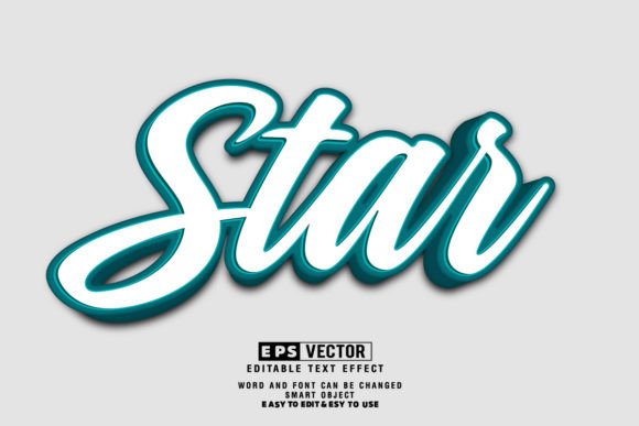 Star 3d Editable Text Effect Vector: A Versatile Design Asset for Creative Professionals