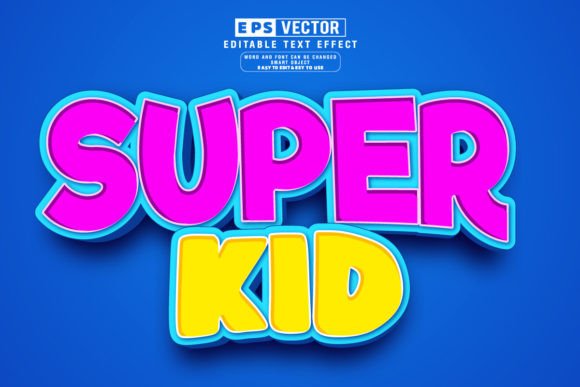 Super Kids Style 3D Editable Effect Vect: A Creative Tool for Designers and Educators