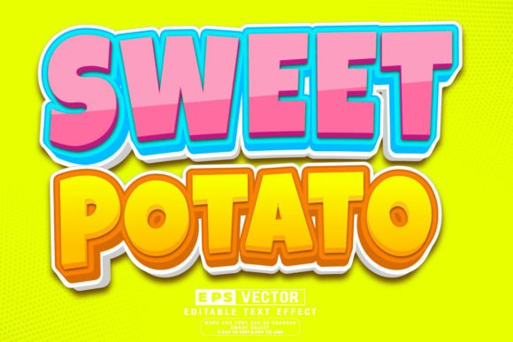 Sweet Potato 3D Editable Text Effect for Dynamic Design Workflows