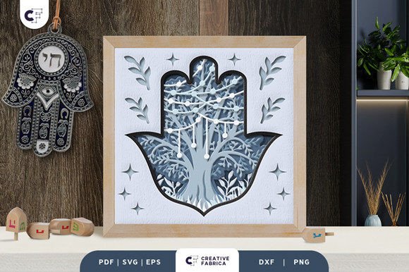 Tree of Life Hamsa Hand 3D Paper Cut SVG: A Creative Tool for Every Craft Enthusiast