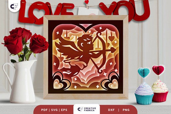 Valentine’s Cupid 3D Shadow Box Papercut: A Creative Way to Celebrate Love